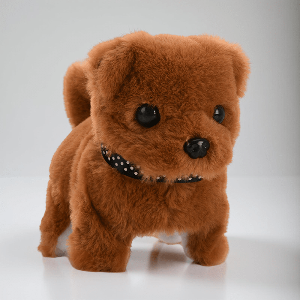 Interactive Walking Robot Toy Dog with Barking Sounds and Tail Wagging Battery Operated Plush Puppy - Image 4