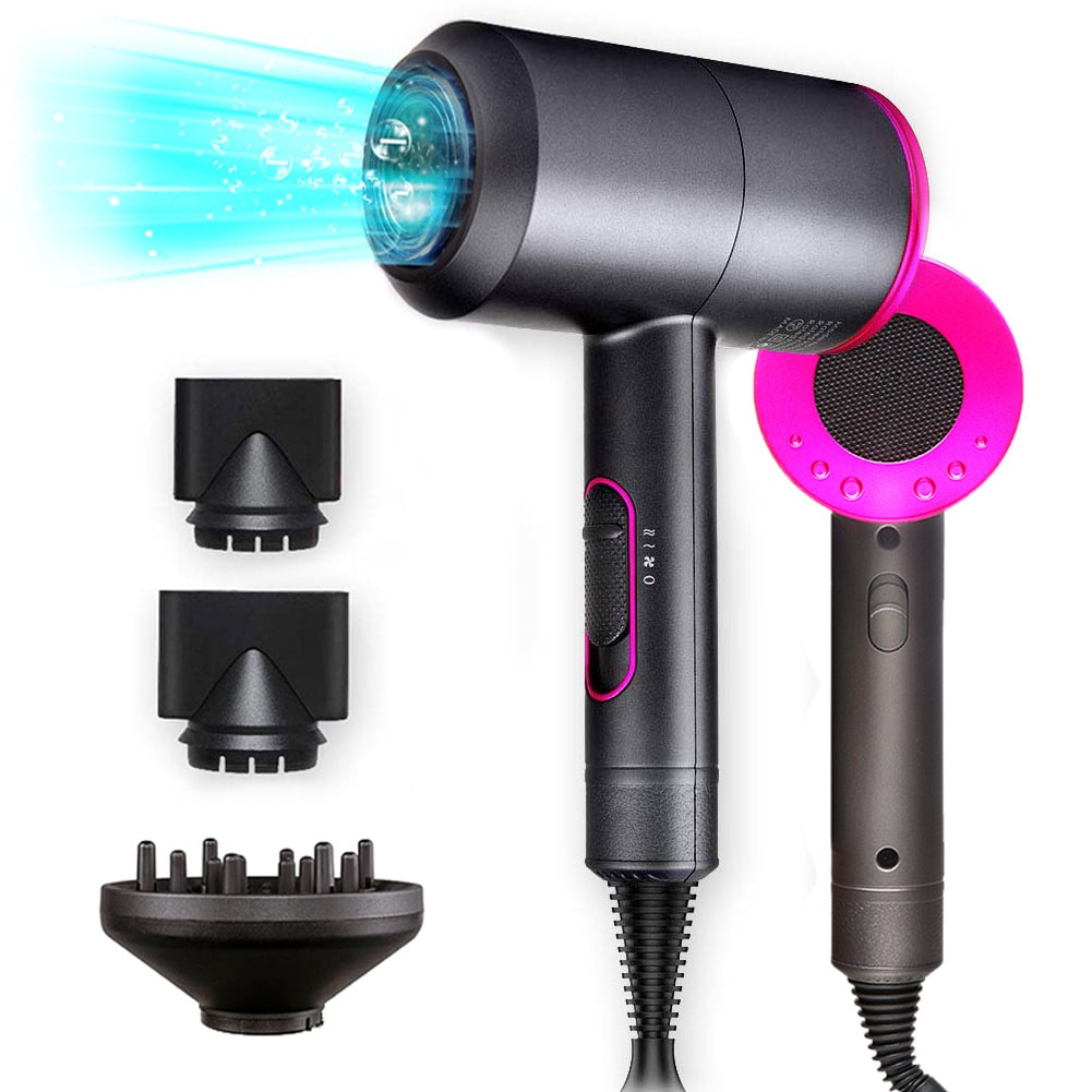 Ionic Hair Dryer with Diffuser and Concentrator Nozzles for Portable Styling With Comb - Image 5