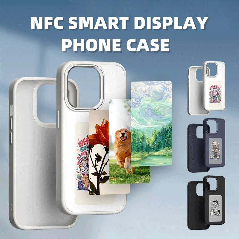 Iphone Case with Strap and E-Ink Wallet Display Waterproof Phone Pouch with Protective Bumper - Image 1