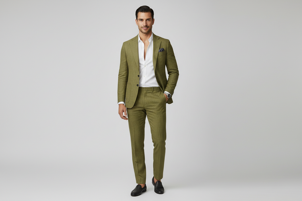 Ellese — Men’s Casual Slim‑Fit Suit - slim, tailored silhouette