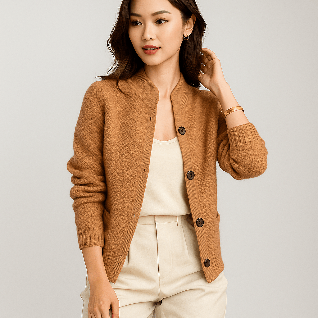 Kashmir Knit - Cozy Elegance - Chic Button-Up