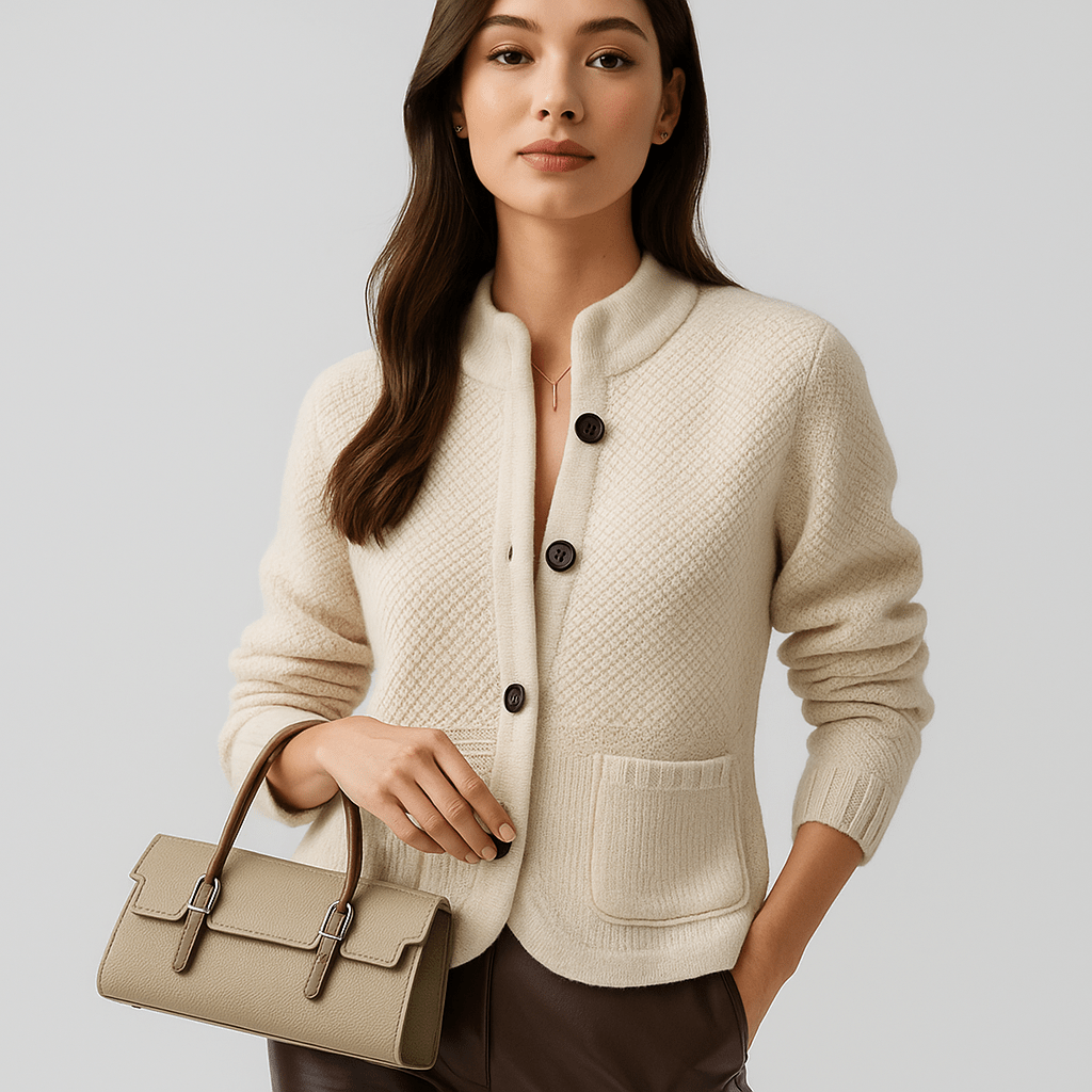 Kashmir Knit - Cozy Elegance - Chic Button-Up
