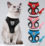 Cat Harness and Leash Set for Outdoor Adventures – Adjustable Comfortable Harness for Safe Walks and Training
