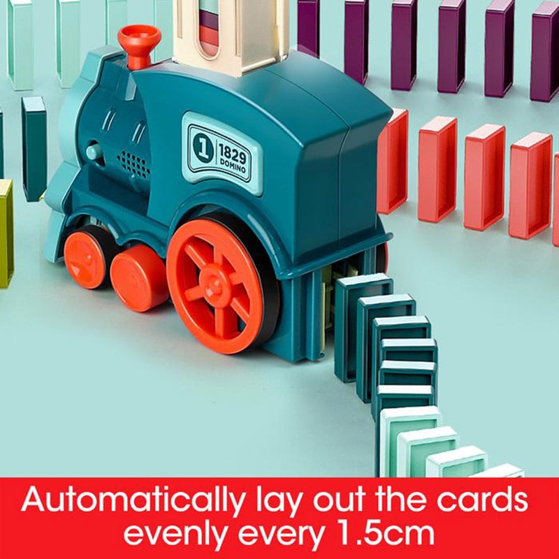 Kids' Automatic Domino Train Toy Game with Electric Motor Dispenser for Mexican Dominoes Set - Image 12