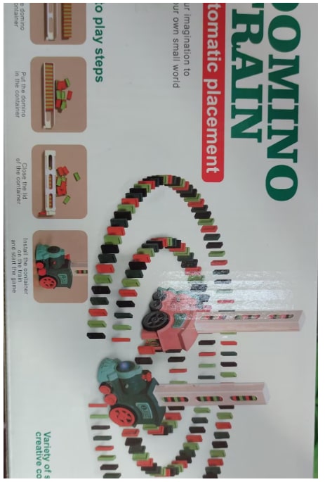 Kids' Automatic Domino Train Toy Game with Electric Motor Dispenser for Mexican Dominoes Set - Image 15