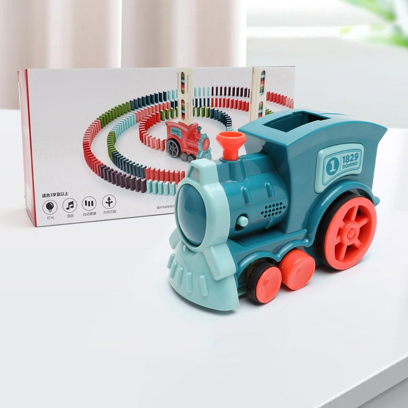 Kids' Automatic Domino Train Toy Game with Electric Motor Dispenser for Mexican Dominoes Set - Image 17