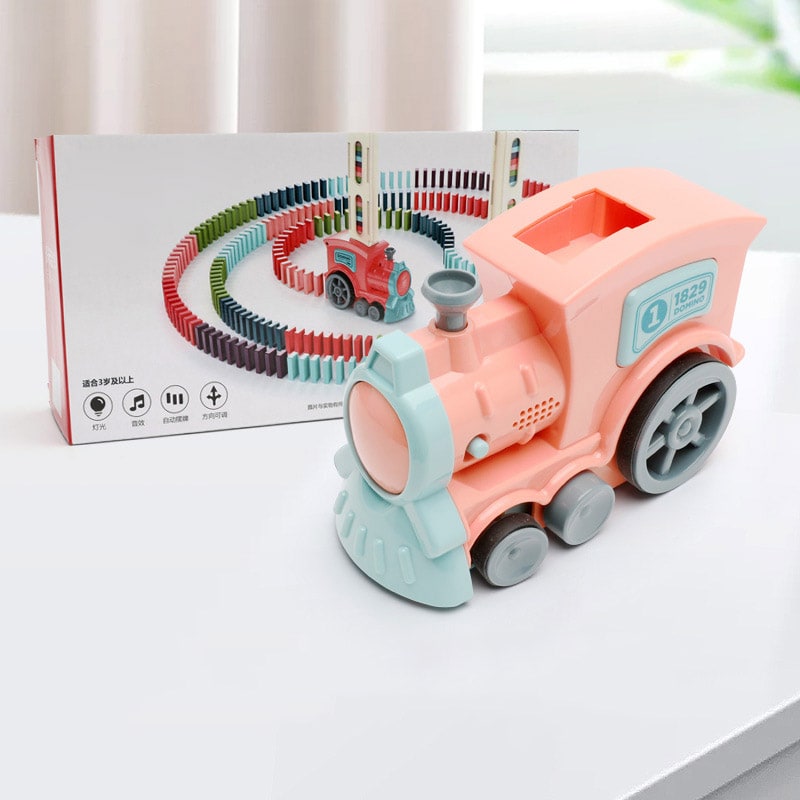 Kids' Automatic Domino Train Toy Game with Electric Motor Dispenser for Mexican Dominoes Set - Image 8
