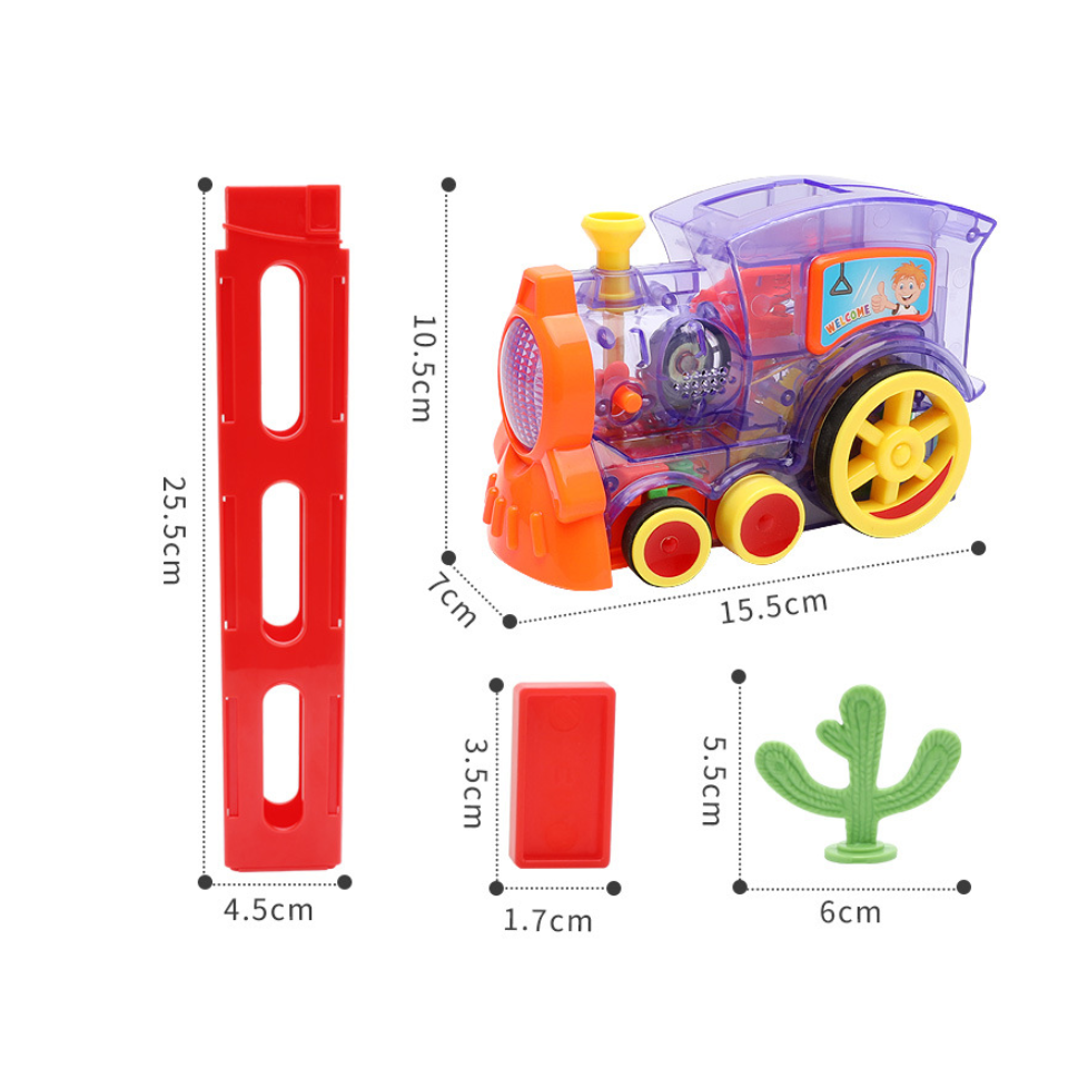 Kids' Automatic Domino Train Toy Game with Electric Motor Dispenser for Mexican Dominoes Set - Image 9