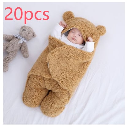 Kids' Baby Sleep Sack Swaddle Blanket with Hooded Design and Leg Pockets for Newborn Infant - Image 1