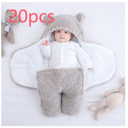 Kids' Baby Sleep Sack Swaddle Blanket with Hooded Design and Leg Pockets for Newborn Infant - Image 10