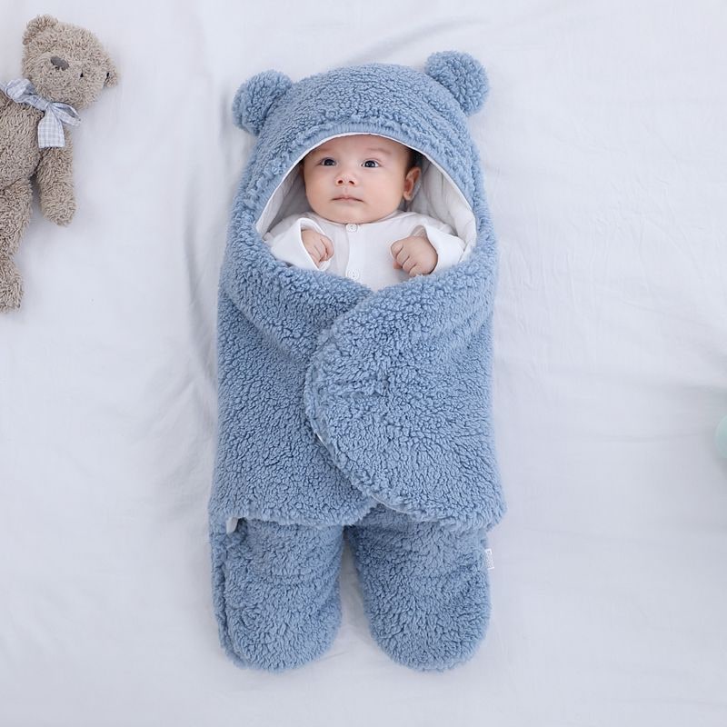 Kids' Baby Sleep Sack Swaddle Blanket with Hooded Design and Leg Pockets for Newborn Infant - Image 11