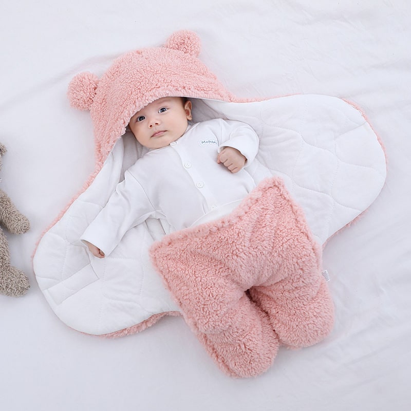 Kids' Baby Sleep Sack Swaddle Blanket with Hooded Design and Leg Pockets for Newborn Infant - Image 2
