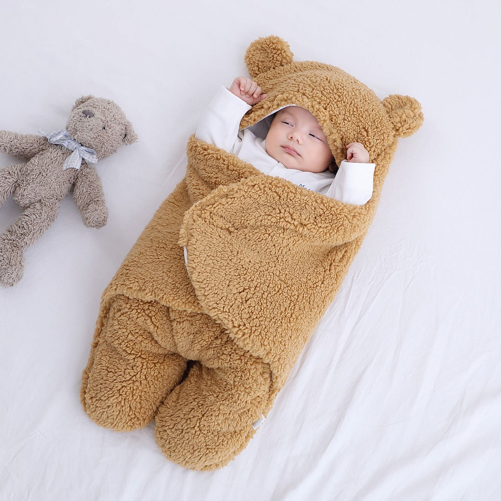 Kids' Baby Sleep Sack Swaddle Blanket with Hooded Design and Leg Pockets for Newborn Infant - Image 3