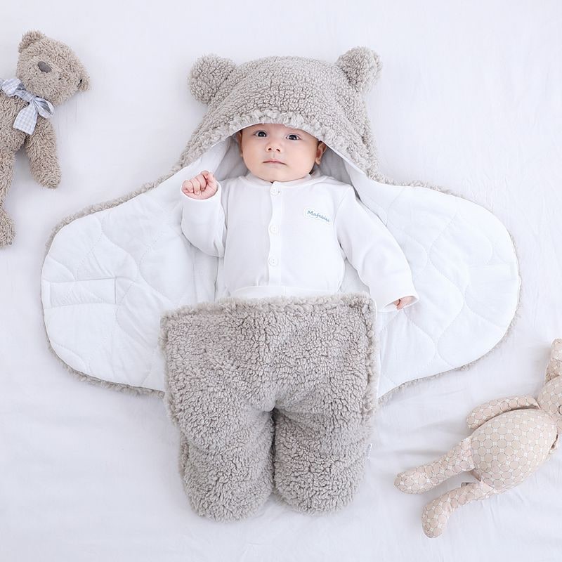 Kids' Baby Sleep Sack Swaddle Blanket with Hooded Design and Leg Pockets for Newborn Infant - Image 6