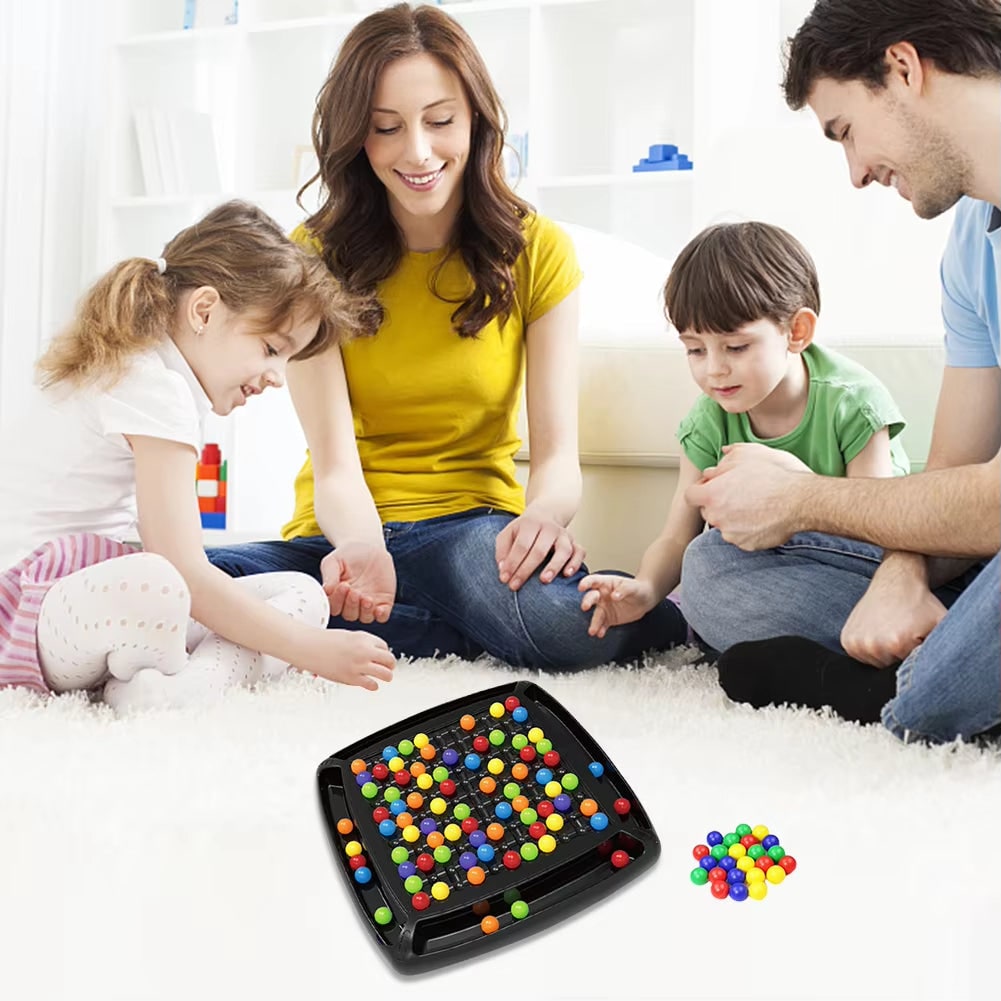 Kids' Board Game Puzzle with Marbles Strategy and Logic Training - Image 2