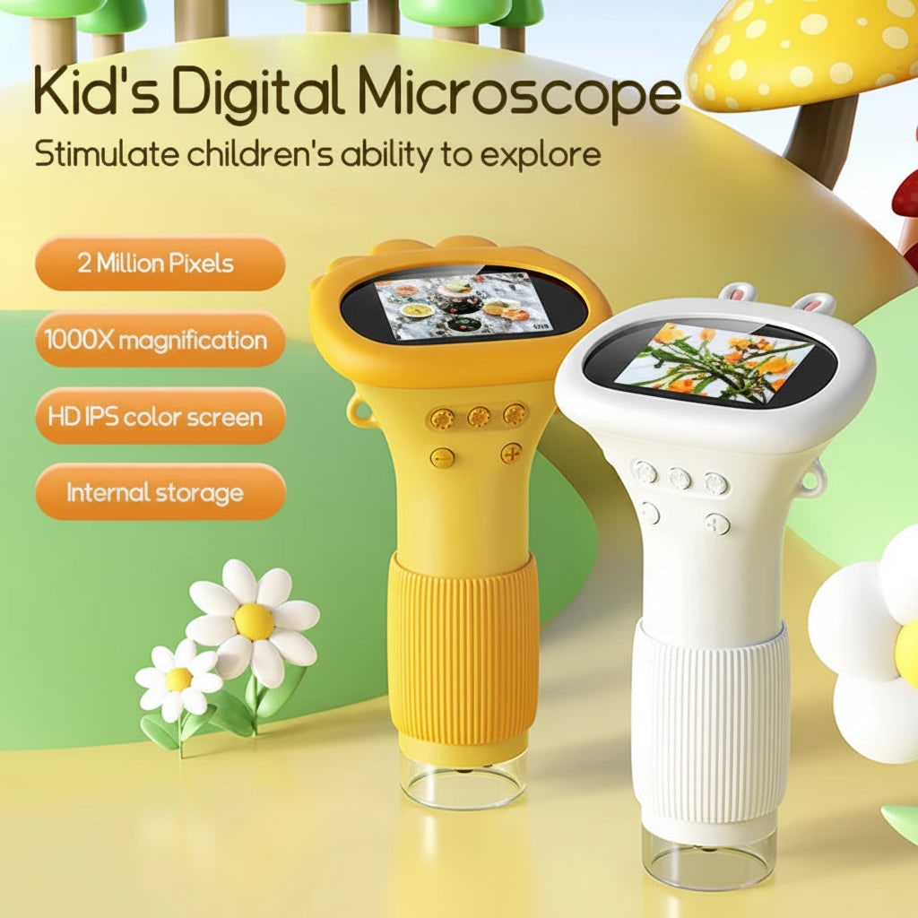 Kids' Digital Microscope and Camera with Lcd Screen Portable Stem Learning Toy - Image 6