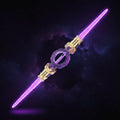 Kids' Double Bladed Lightsaber Toy Sword with LED Light Up Effects and Retractable Blades - Image 1