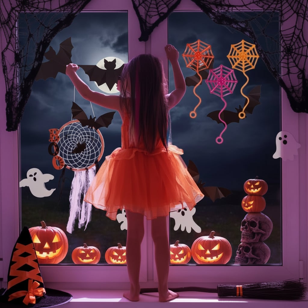 Kids' Fake Spider Web Giant Sticky Stretchy Halloween Spiderweb Decorations Party Favor Toys - Image 3