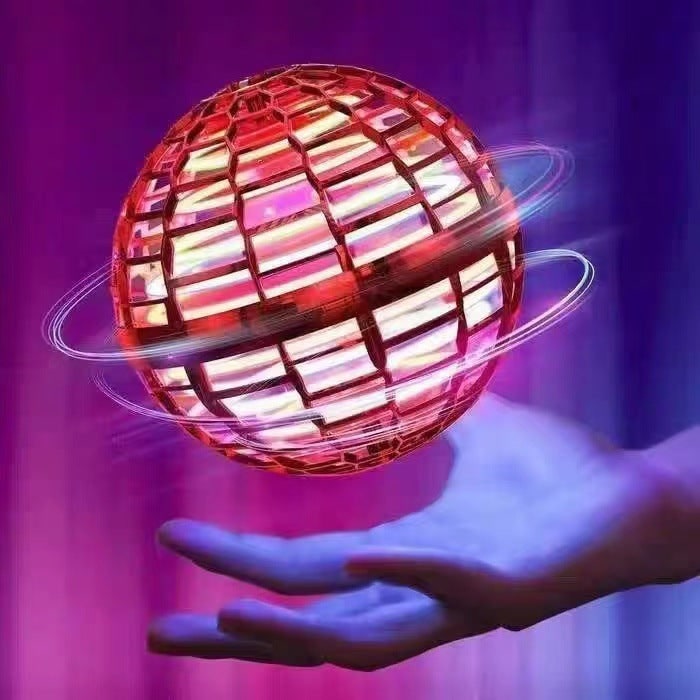 Kids' Flying Orb Toy Hover Ball with LED Lights and Mesh Cage Design - Image 4