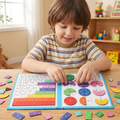Kids' Fraction Bars Model with Magnetic Tiles and Circles Activity Book - Image 1