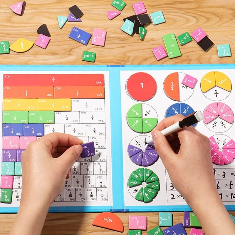 Kids' Fraction Bars Model with Magnetic Tiles and Circles Activity Book - Image 4