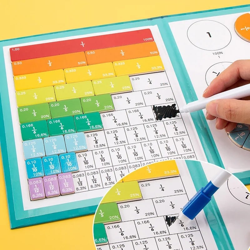 Kids' Fraction Bars Model with Magnetic Tiles and Circles Activity Book - Image 5