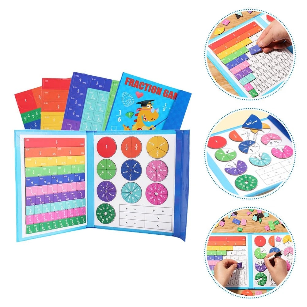 Kids' Fraction Bars Model with Magnetic Tiles and Circles Activity Book - Image 6