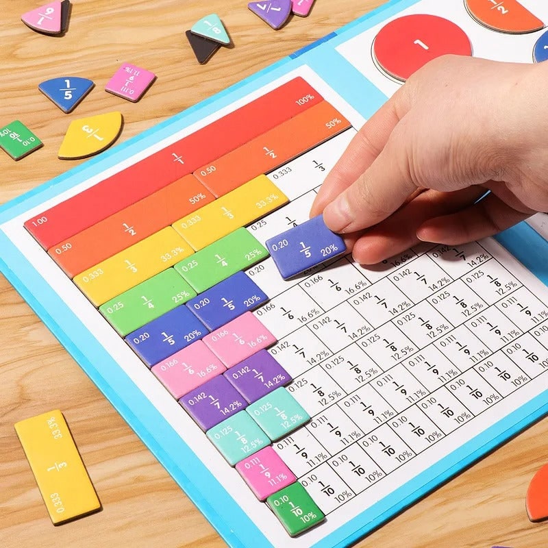 Kids' Fraction Bars Model with Magnetic Tiles and Circles Activity Book - Image 7