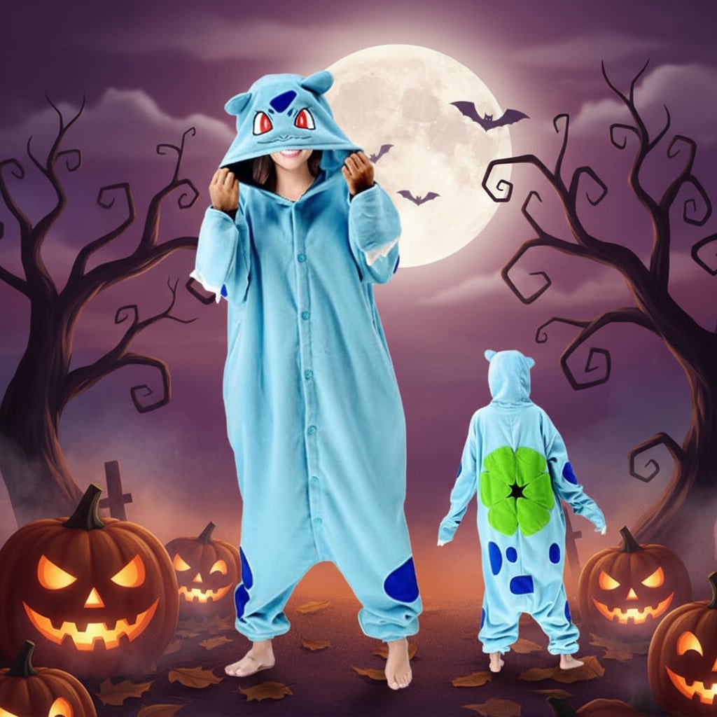Kids' Grinch Onesie Pajamas with Hood and Tail - Image 5