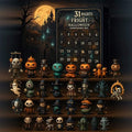 Kids' Halloween Advent Calendar Countdown with Spooky Miniature Figurines for Holiday Decoration - Image 1