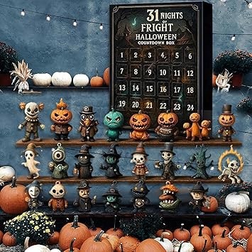 Kids' Halloween Advent Calendar Countdown with Spooky Miniature Figurines for Holiday Decoration - Image 3