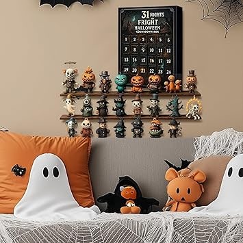 Kids' Halloween Advent Calendar Countdown with Spooky Miniature Figurines for Holiday Decoration - Image 5