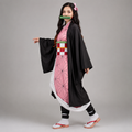 Kids' Halloween Anime Cosplay Costume and Character Outfits Set with Haori Kimono and Layered Pieces - Image 1