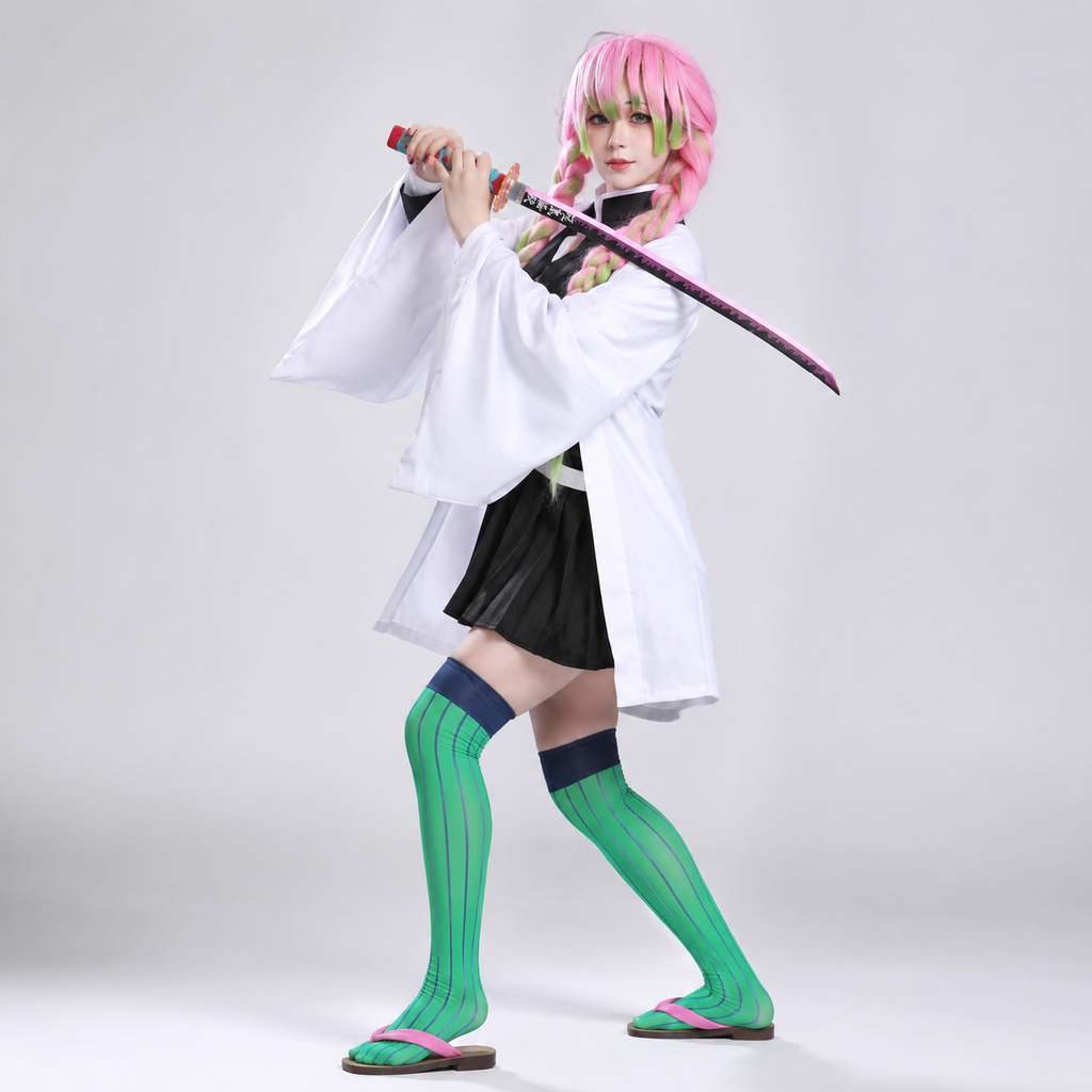 Kids' Halloween Anime Cosplay Costume and Character Outfits Set with Haori Kimono and Layered Pieces - Image 14