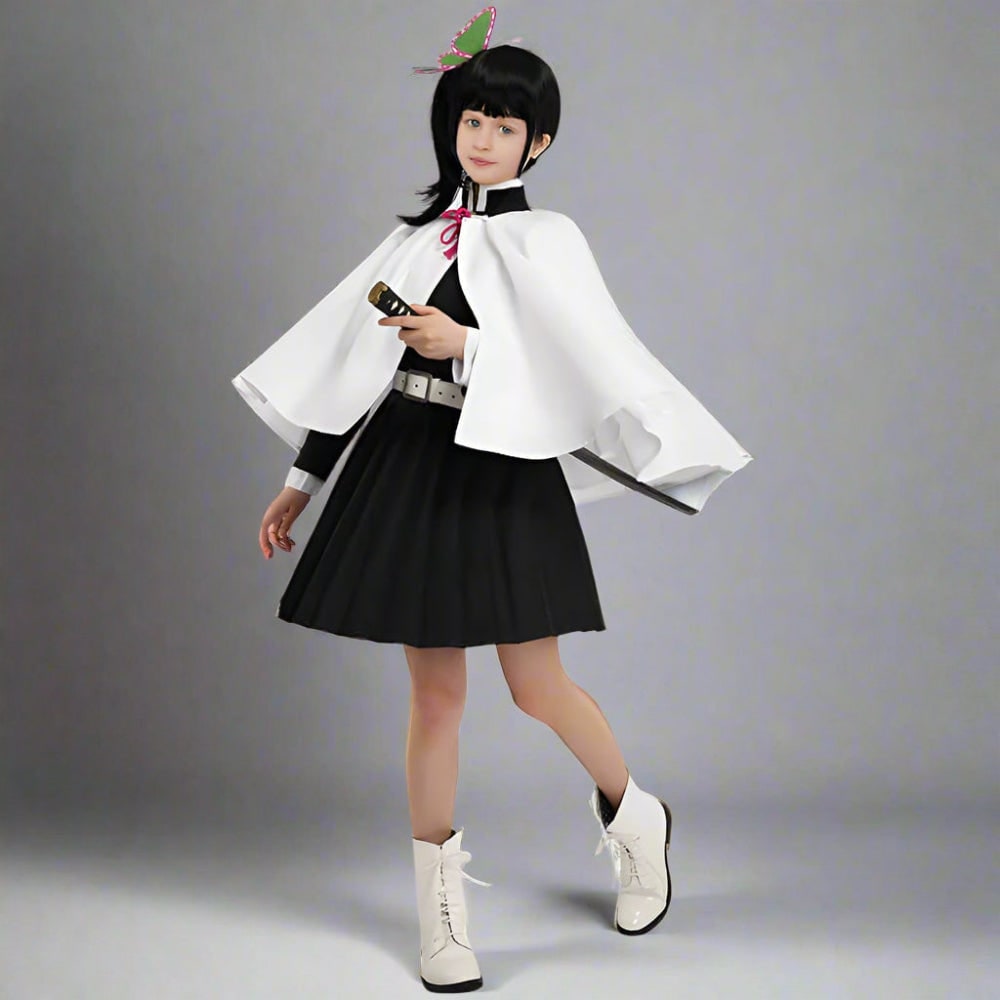 Kids' Halloween Anime Cosplay Costume and Character Outfits Set with Haori Kimono and Layered Pieces - Image 15