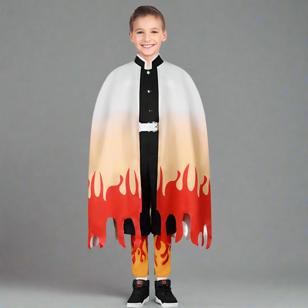 Kids' Halloween Anime Cosplay Costume and Character Outfits Set with Haori Kimono and Layered Pieces - Image 17