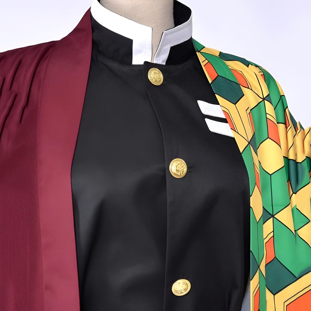 Kids' Halloween Anime Cosplay Costume and Outfits with Split Haori Jacket Fox and Set - Image 6