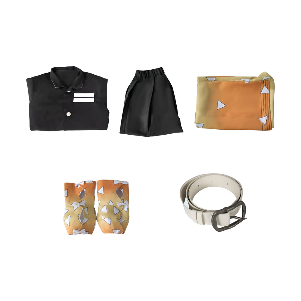 Kids' Halloween Anime Cosplay Costume with Haori Jacket Uniform Belt and Leg Wraps Character - Image 6