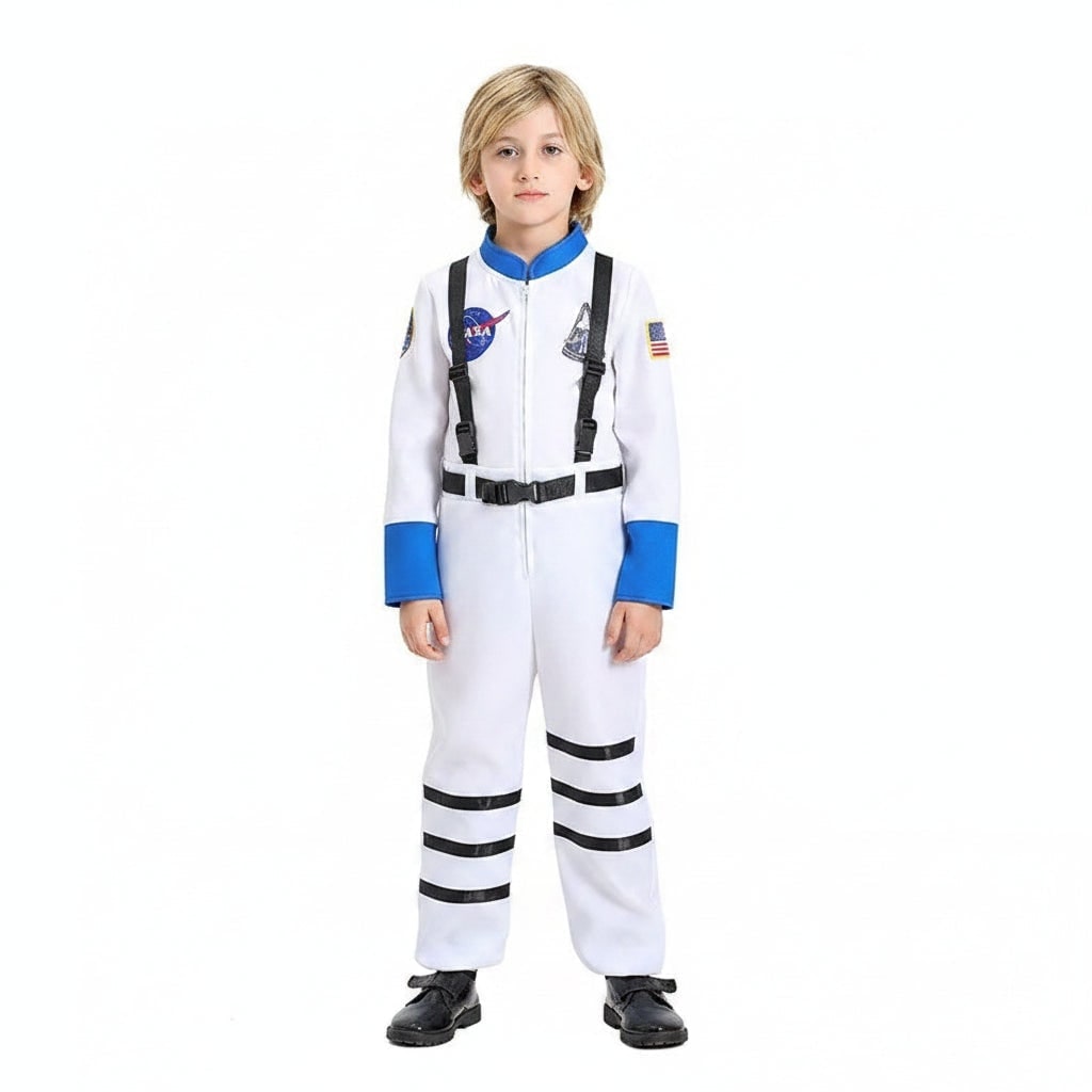 Kids' Halloween Astronaut Costume for Patch and Jumpsuit Space Suit Female - Image 4