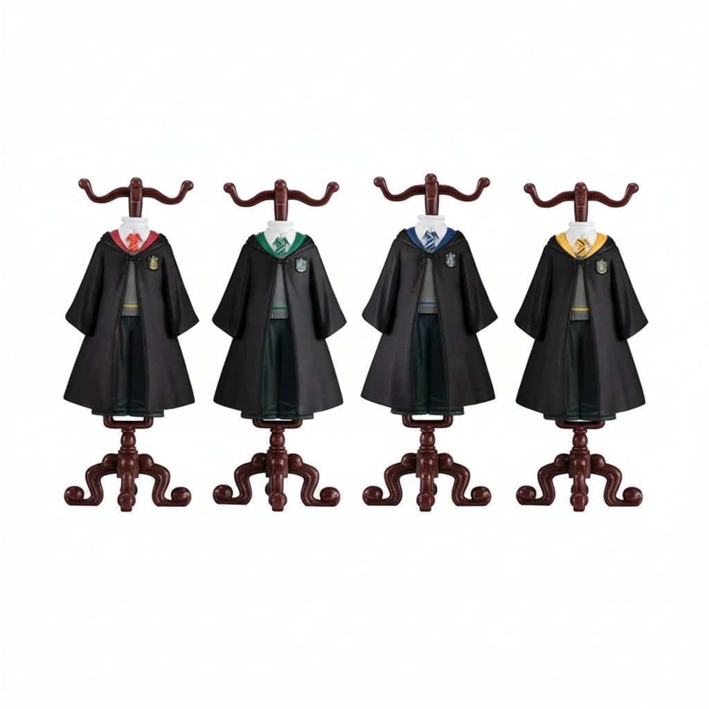 Kids' Halloween Collectible Wizard Figurine with Miniature Robes and Display Stand Mini Animal - Image 5
