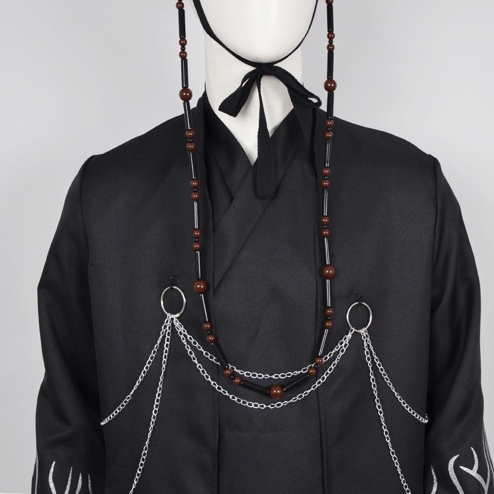 Kids' Halloween Cosplay Costume Korean Hanbok with Hat Accessories and Silver Flame Patterns - Image 2