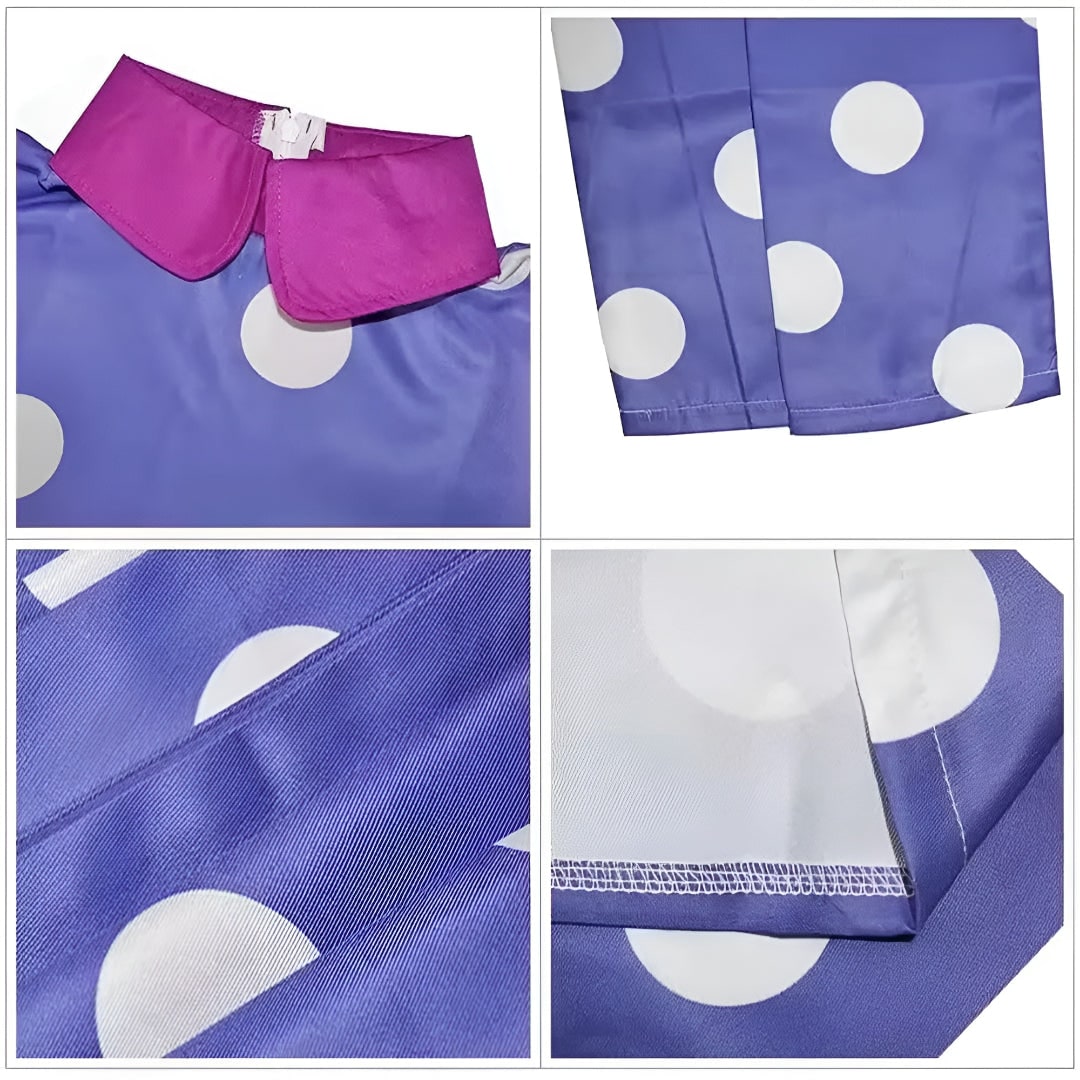 Kids' Halloween Cosplay Costume Polka Dot Dress with and Accessories for Envy Character Party - Image 6