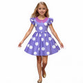 Kids' Halloween Costume Dress Up with Polka Dot Ruffled Sleeves for Children's Party - Image 1