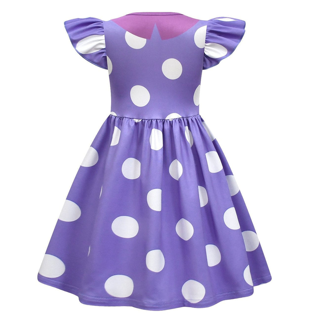 Kids' Halloween Costume Dress Up with Polka Dot Ruffled Sleeves for Children's Party - Image 4