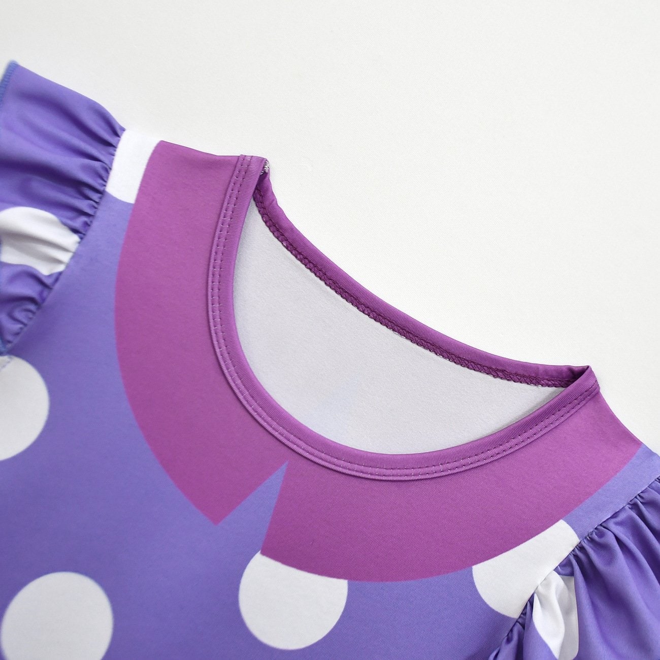 Kids' Halloween Costume Dress Up with Polka Dot Ruffled Sleeves for Children's Party - Image 6