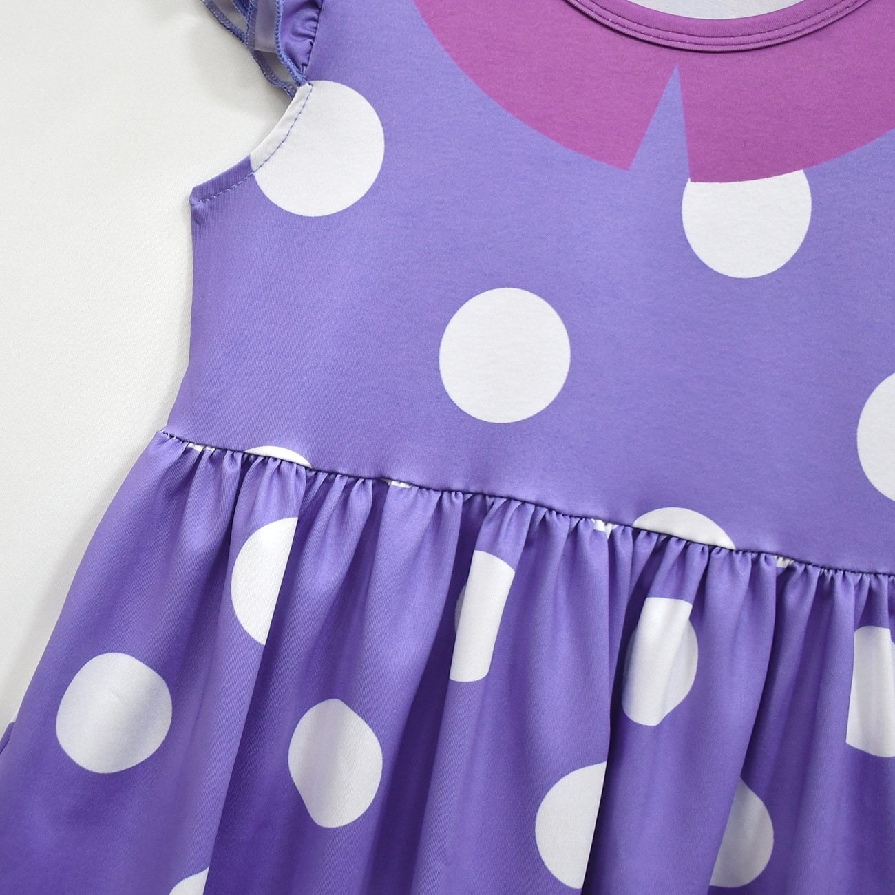 Kids' Halloween Costume Dress Up with Polka Dot Ruffled Sleeves for Children's Party - Image 7