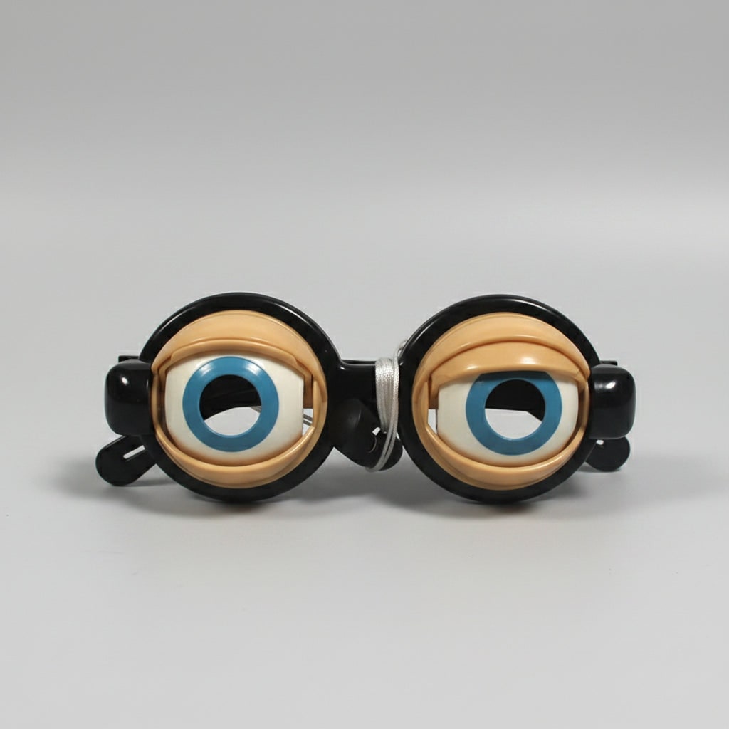 Kids' Halloween Crazy Eyes Glasses Novelty Prank Gag Gift with Mechanical Blinking for Party and Costume - Image 1