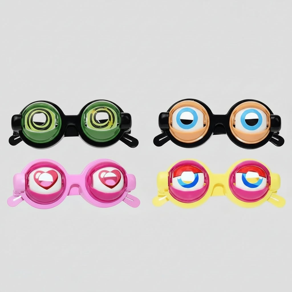 Kids' Halloween Crazy Eyes Glasses Novelty Prank Gag Gift with Mechanical Blinking for Party and Costume - Image 5