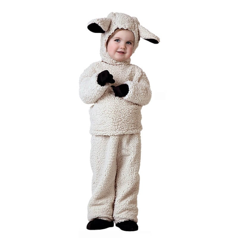 Kids' Halloween Dinosaur Pirate Vampire Costume Plush Animal Dress Up Set with Hoof Covers and Tail - Image 3