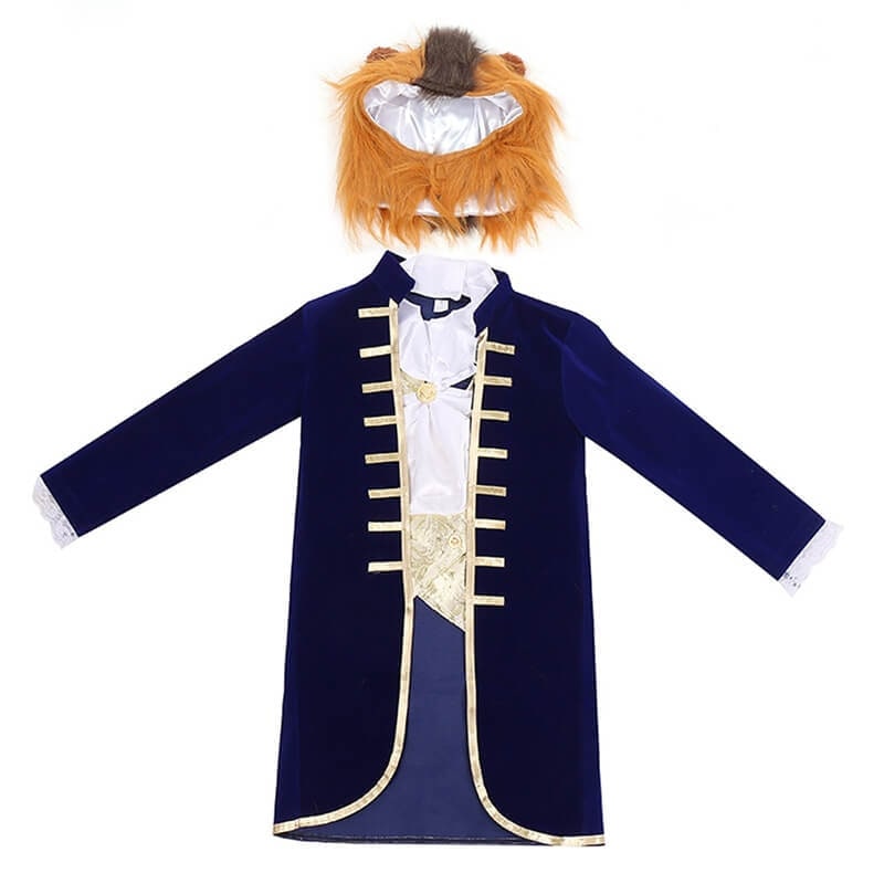 Kids' Halloween Dinosaur Pirate Vampire Costume Plush Animal Dress Up Set with Hoof Covers and Tail - Image 8